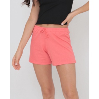 Short Moletinho Feminino Básico Laranja