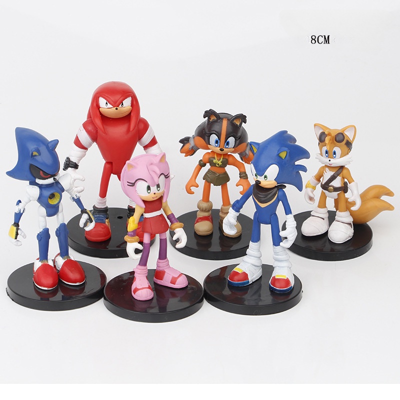 Boneco Sonic Shadow Preto 26cm Articulado Sega Coleção Caixa