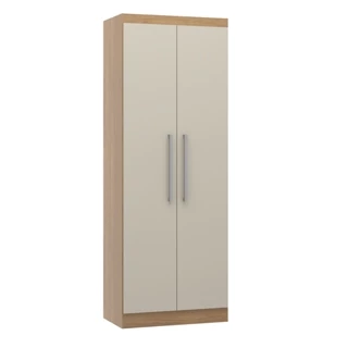 Armário 2 Portas Guarda Roupa Modulado Selene 80x218 Cm MDP Carvalho 6005 MENU