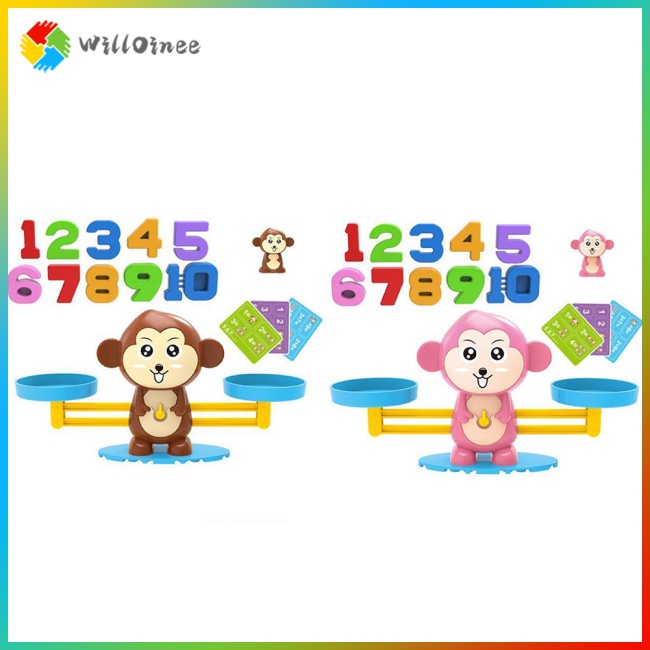 Toyvian Macaco Equilíbrio Jogo de Matemática Contagem de Brinquedos Haste  Número Ferramenta de Aprendizagem Educacional Montessori Presente  Pré-Escolar para Crianças de 3 4 5 Anos Pinguim