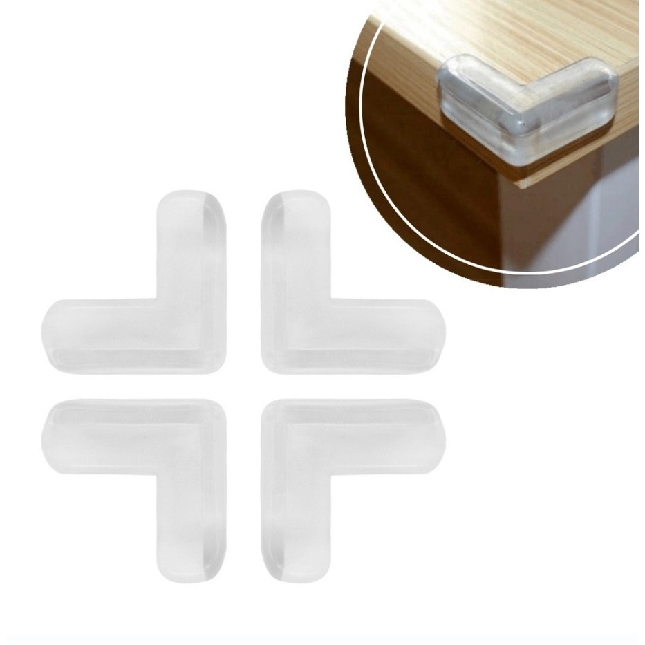 Kit 4 Protetor De Quina Silicone Mesa Segurança Para Crianças E Bebes ...