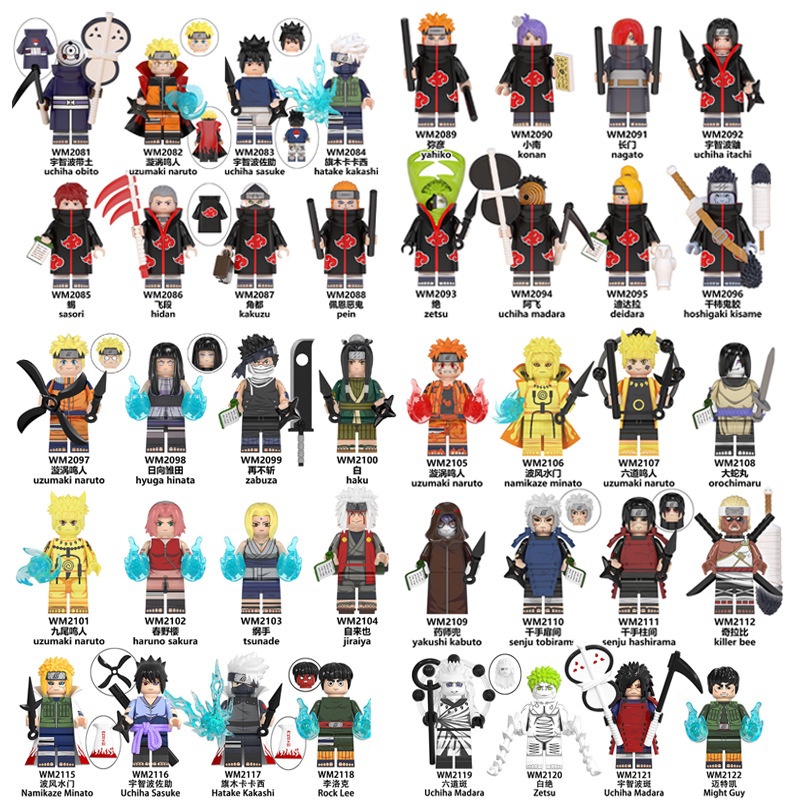 Em promoção! Naruto, Sasuke, Kakashi, Uchiha Tijolos, Blocos De