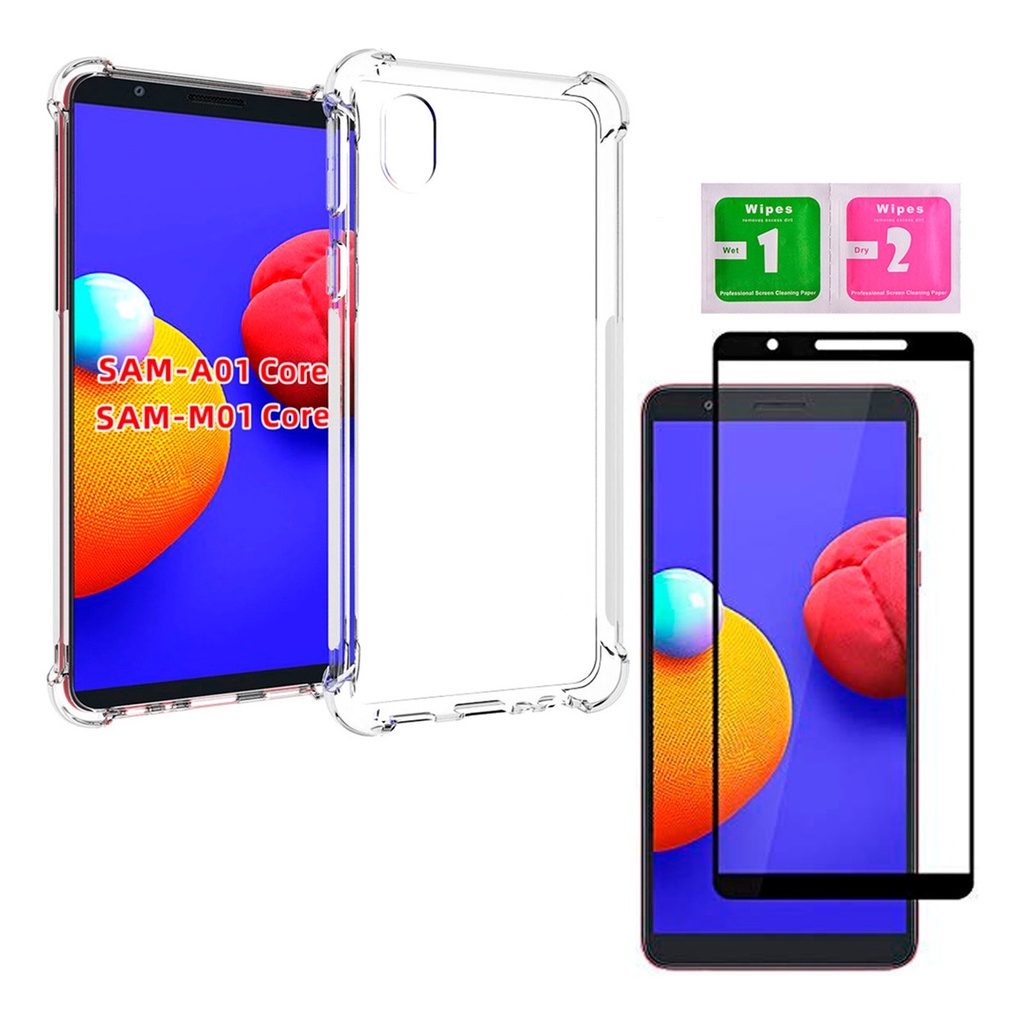 Capa Case Capinha Anti Impacto Para Galaxy A01 Core + Película 3D Vidro Temperado