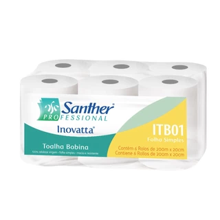 Papel Toalha Inovatta Bobina ITB01 6x200m