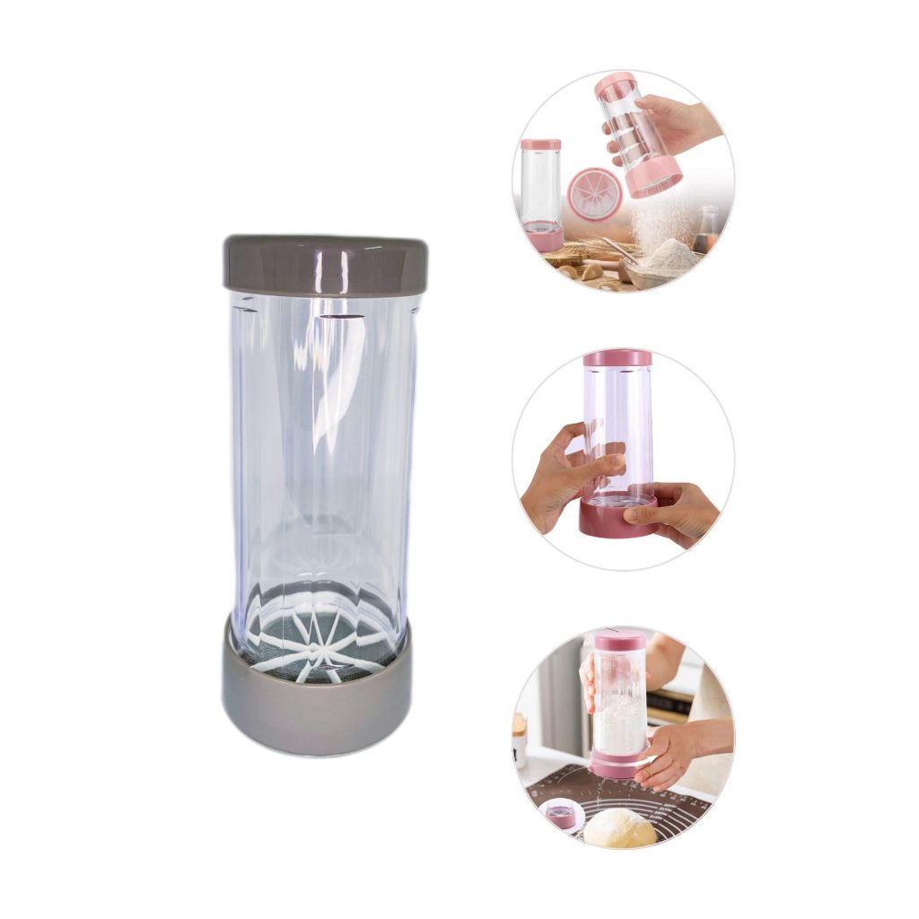 Peneira De Farinha Rotativa Manual de Plástico Cor Sortida Farinha de Trigo Tapioca Utensílios Cozinha Confeitaria Padaria Panificação Restaurante Casa Massa