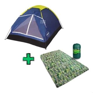 Kit Barraca De Camping 3 Pessoas + Colchonete Casal em Oferta na Shopee