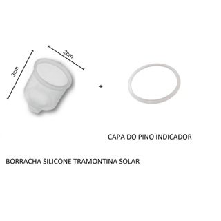 Kit 1 capa para pino indicador 1 Anel Borracha P/ Panela Pressão Tramontina Solar 22cm 6lts
