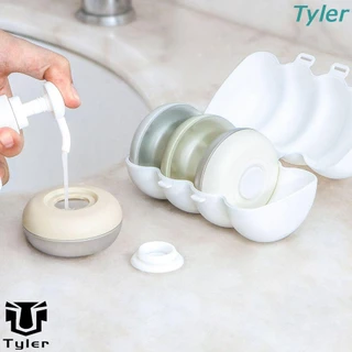 TYLER Conjunto De Garrafas De Viagem 4 Em 1 , Mini Frasco De Loção De Bomba Vazia , Dispensador De Creme Portátil Facial Simples Caixa De Armazenamento Higiênico Feminino