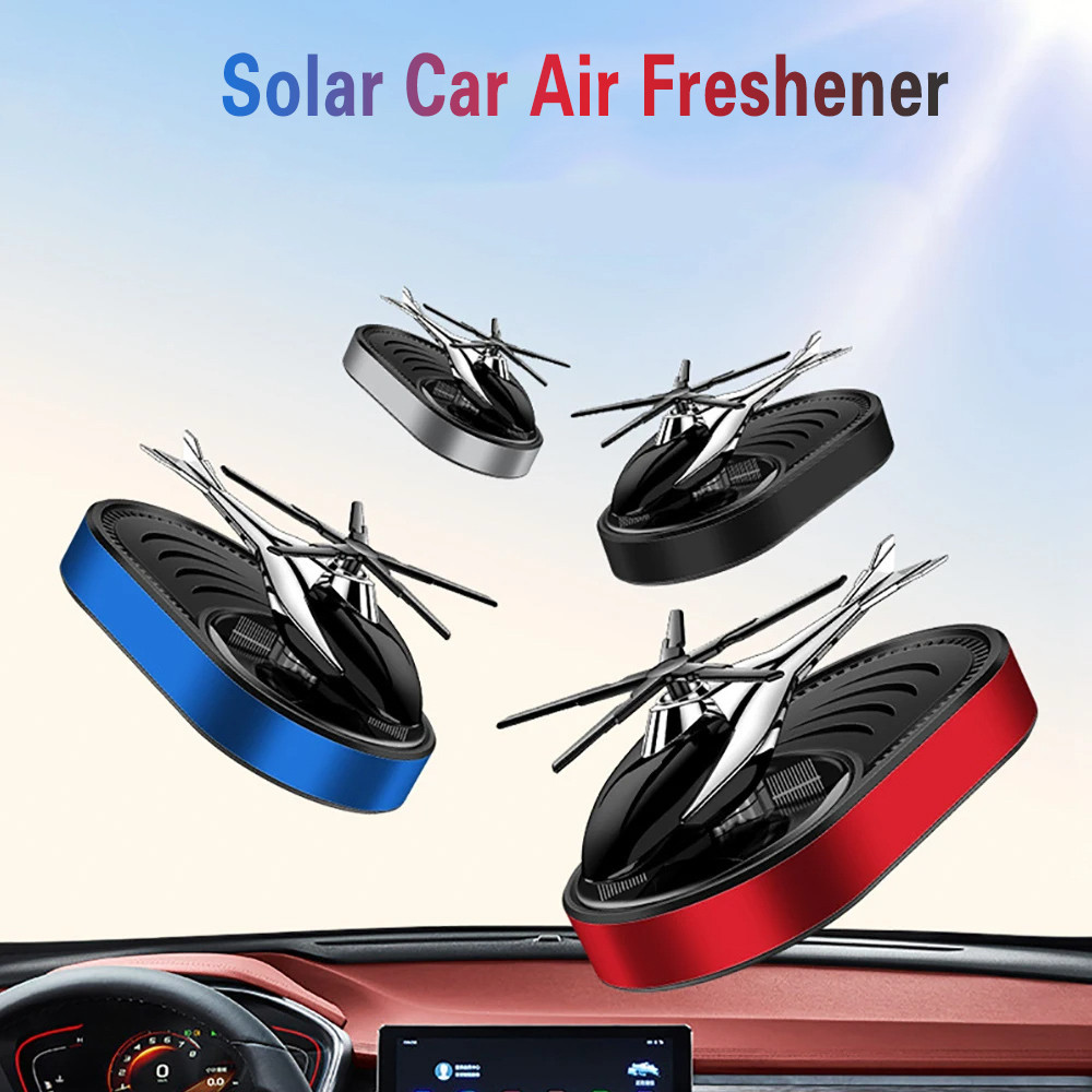 Helicóptero Solar Para Carros Limpadores De Ar Rotativos Automóveis Ornamentos Interiores De