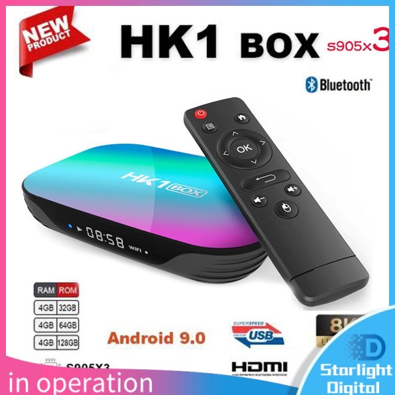 HK1 BOX S905X3 TV BOX 9.0x96 h96 Gigabit