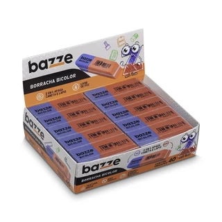 Borracha Bazze Bicolor Display - Embalagem com 40 Unidades em Oferta na Shopee