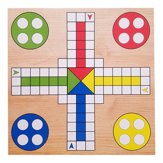 Jogo De Tabuleiro Ludo Em Madeira + 16 pinos +1dado Brinquedo Educativo em Oferta na Shopee