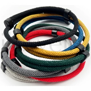Pulseira de corda náutica ajustável para homens e mulheres, Ideal para pulso e tornozelo, Fresco e durável, Ajustável a todos os tamanhos, Pulseira paracord Unisex