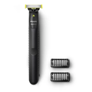 Barbeador Elétrico Oneblade Philips QP1424/10 Bivolt – Raspa, Apara E Contorna Com 2 Pentes Para Barba (1 E 3mm)