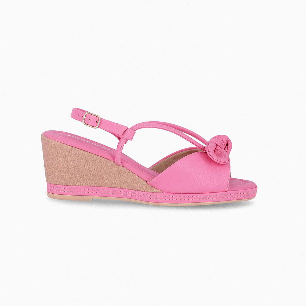 Sling Back Alice Anabela Alto Rosa Chiclete | Shopee Brasil