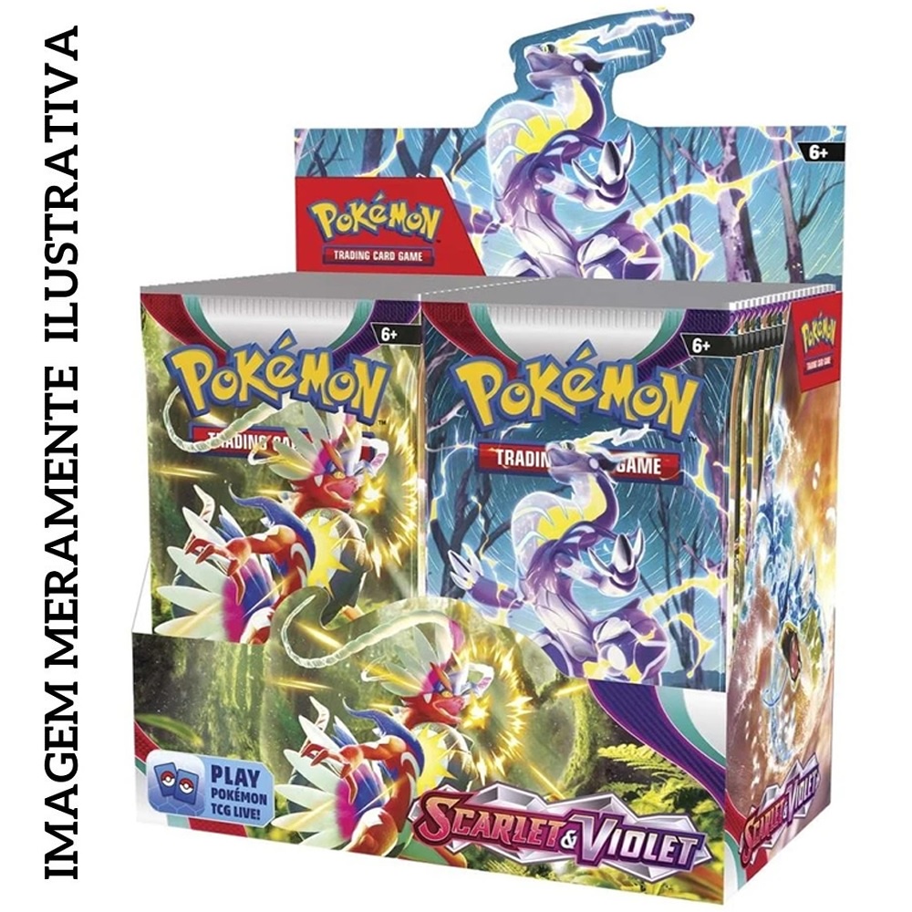 Box Booster Pokémon Copag Escarlate e Violeta 36 Pacotes