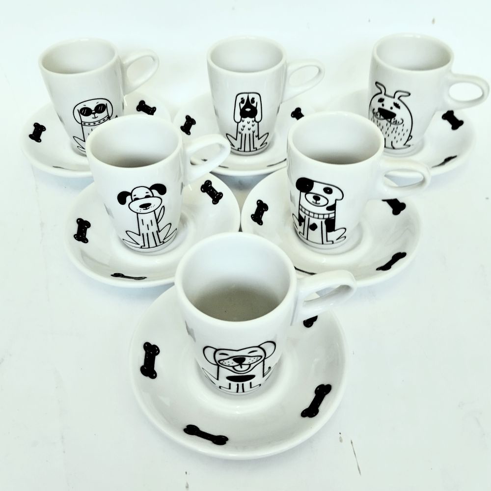 Jogo de Chá Porcelana Branco - Donna Coisinha Decor