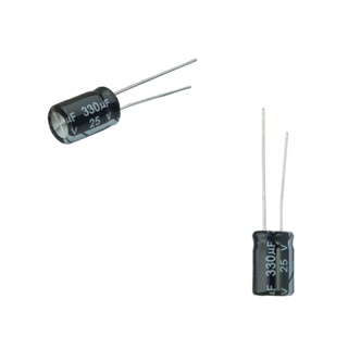 50x Capacitor Eletrolítico 330uf x 25v 105º Kit c/ 50 Peças