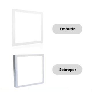 Luminaria Painel Plafon Led Alum Nio X Cm W Emb Sob Quadrado Bivolt Branco Quente Neutro