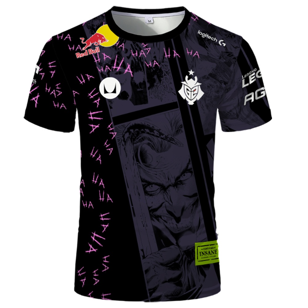DC X G2 ESports Joker MSI Jersey Equipe Esportiva 2023 Nova Moda Imprimir Camiseta Quick Dry