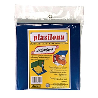 Lona plástica 4 x 3 m azul Plasitap