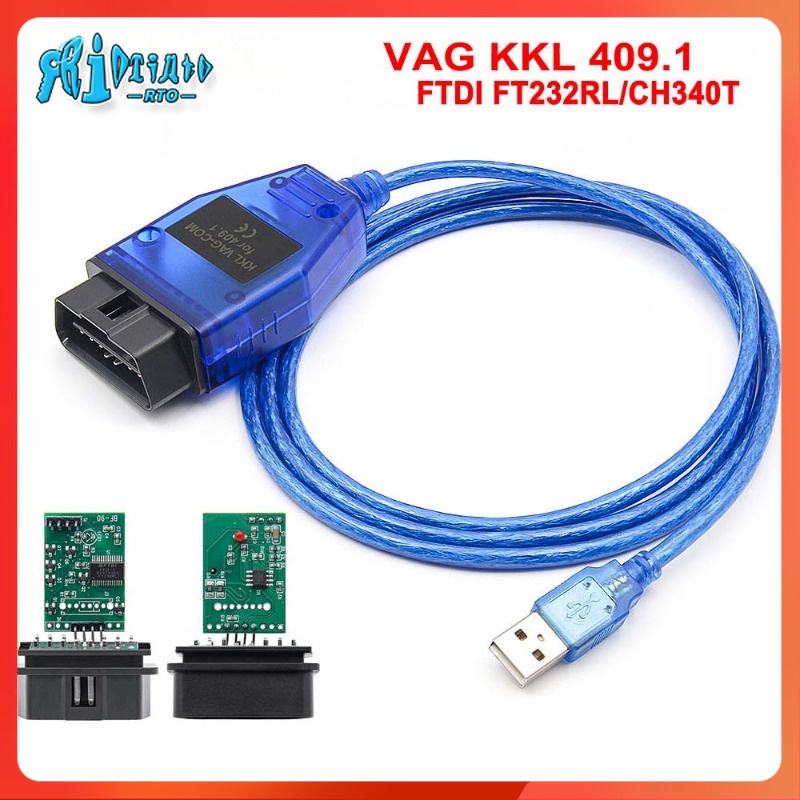 FTDI FT232RL VAG COM KKL 409.1 OBD2 K-Line KWP2000 ISO9141 USB FOR VW/AUDI  
