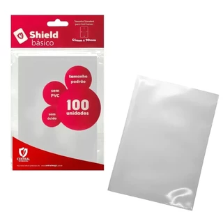 Sleeve Central Shield Básico 100 Un - Pokémon Magic Yugioh Photocard Kpop Naruto Protetor de cartas (65 X 90 Mm)