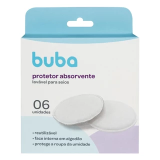 Kit Protetor Absorvente Para Seios 6 Unidades 13232 - BUBA