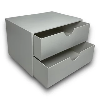 Gaveteiro Organizador Com 2 Gavetas Mdf Multiuso Colorido