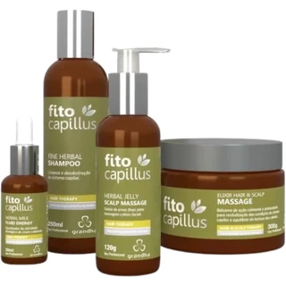 FITO CAPILLUS GRANDHA FINE HERBAL CASPAS OLEOSIDADE DERMATITES MICROINFLAMAÇÕES TERAPIA CAPILAR