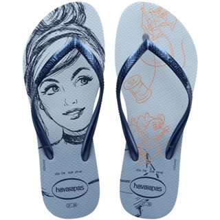 Chinelo Havaianas Slim Princesas Azul Ashley