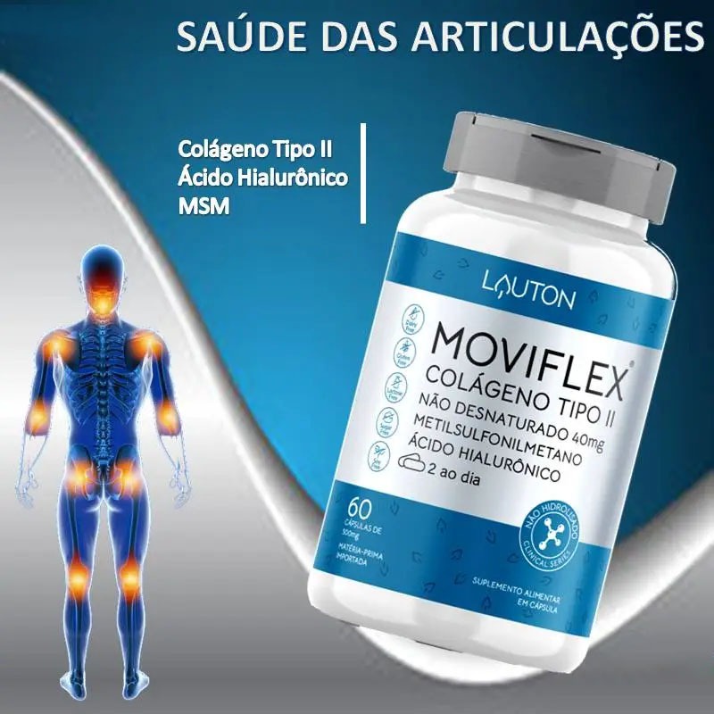 Kit 3 Potes Moviflex Colágeno Tipo II 60 Capsulas | Shopee Brasil