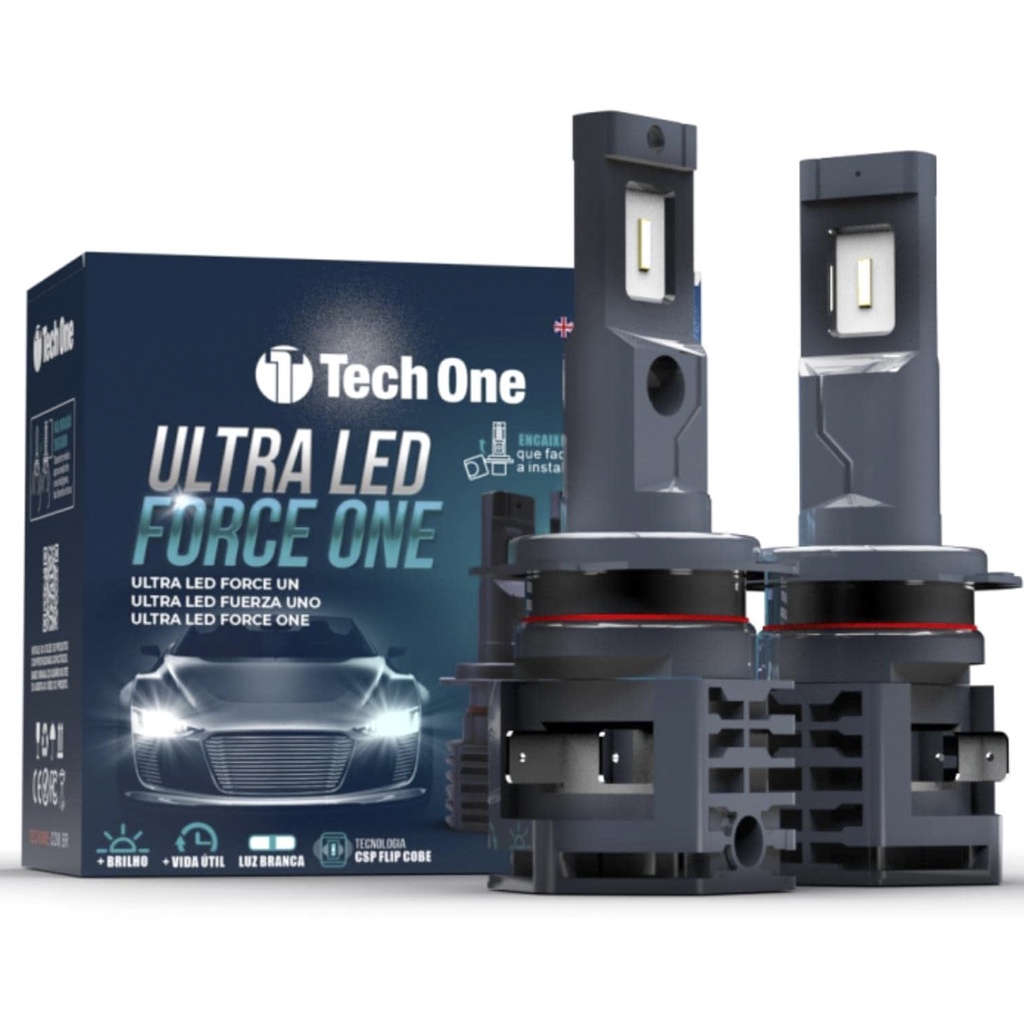 Ultra Led Force One 8000K 12V Encaixe H3 - Tech One | Shopee Brasil