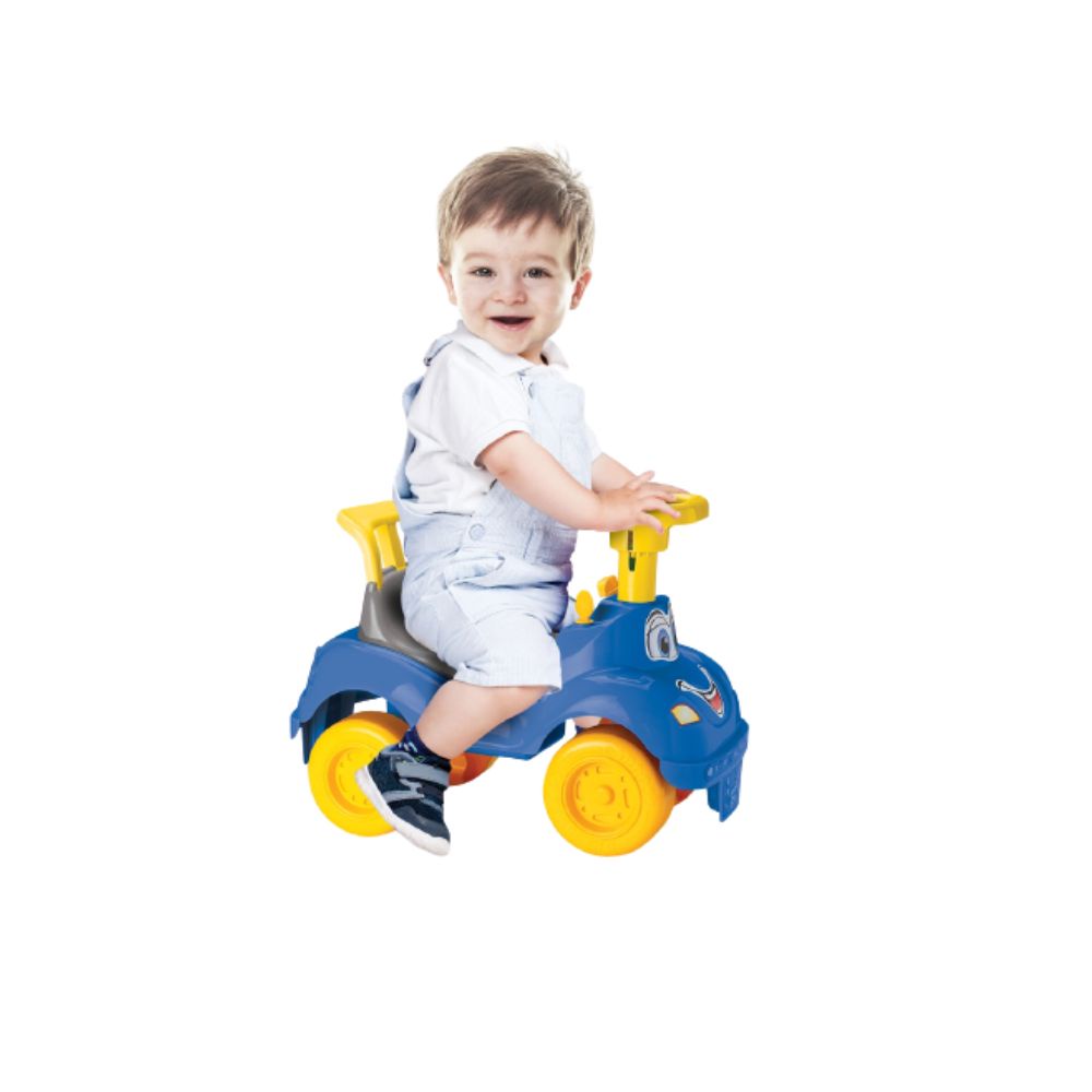 Motoca Infantil Triciclo Fast Azul com Empurrador Pais e Filhos - Ri Happy