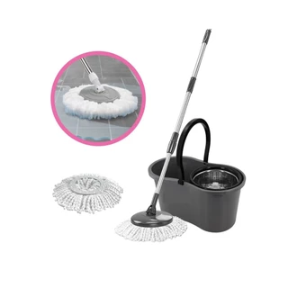 Mop Inox Capacidade 9L Centrifuga Em Inox 2 Refis Microfibra