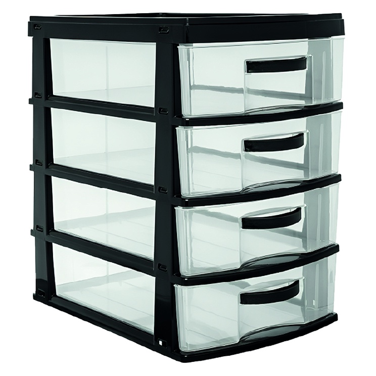 Gaveteiro Preto Organizador Multiuso 4 Gavetas 2044 - Jaguar