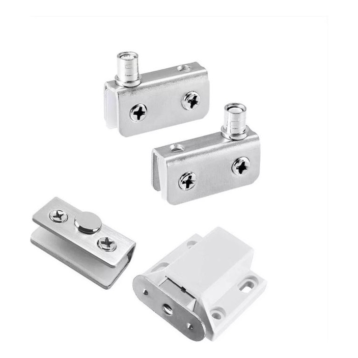 Kit Mini Dobradiças p/ Vitrine / Rack com Imã Vidros 4 a 8mm | Shopee ...
