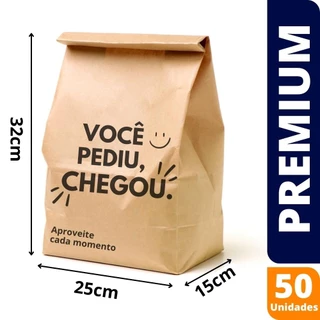 50 UND SACO SOS TAM G - 32 X 25 X 15 C/ IMPRESSAO