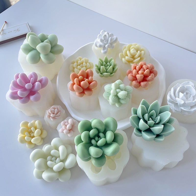 3D do medio stampo per candele in Silicone gesto fai da te aromaterapia gesso arte sapone artigianato in resina stampi per colata regali per feste di festa  15