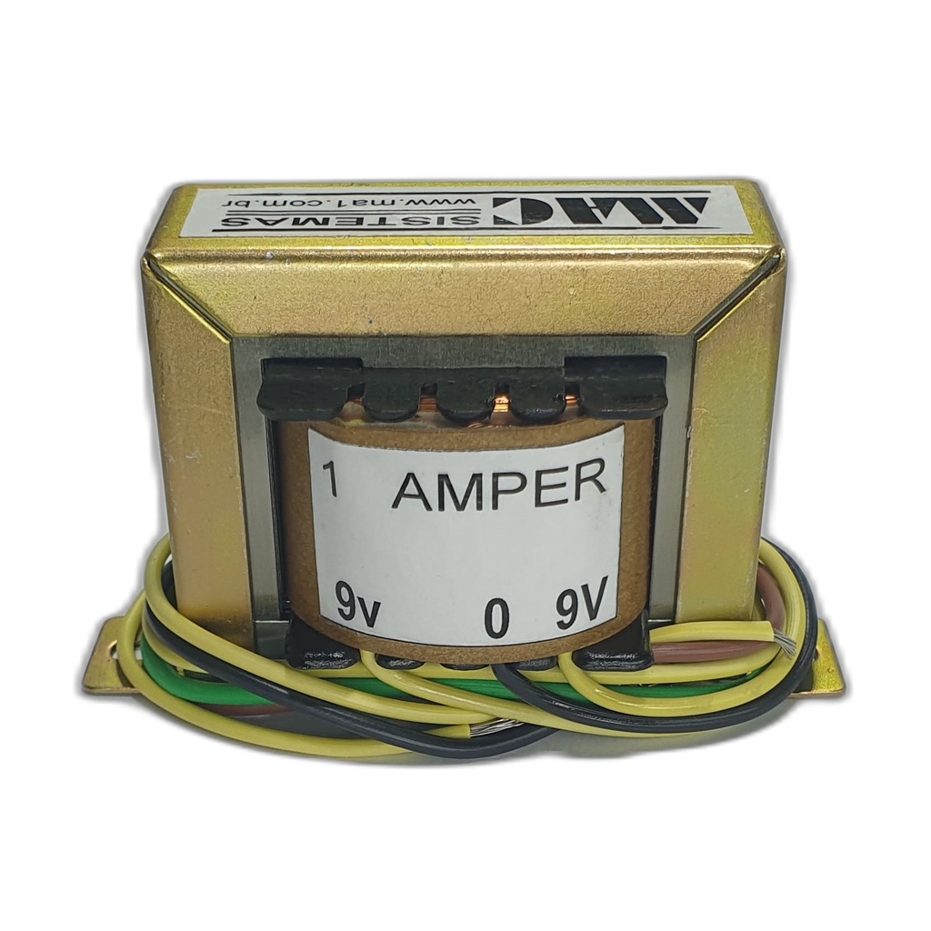 Transformador 9v + 9v 1A trafo - 110/220v Primario Com 3fios | Shopee ...