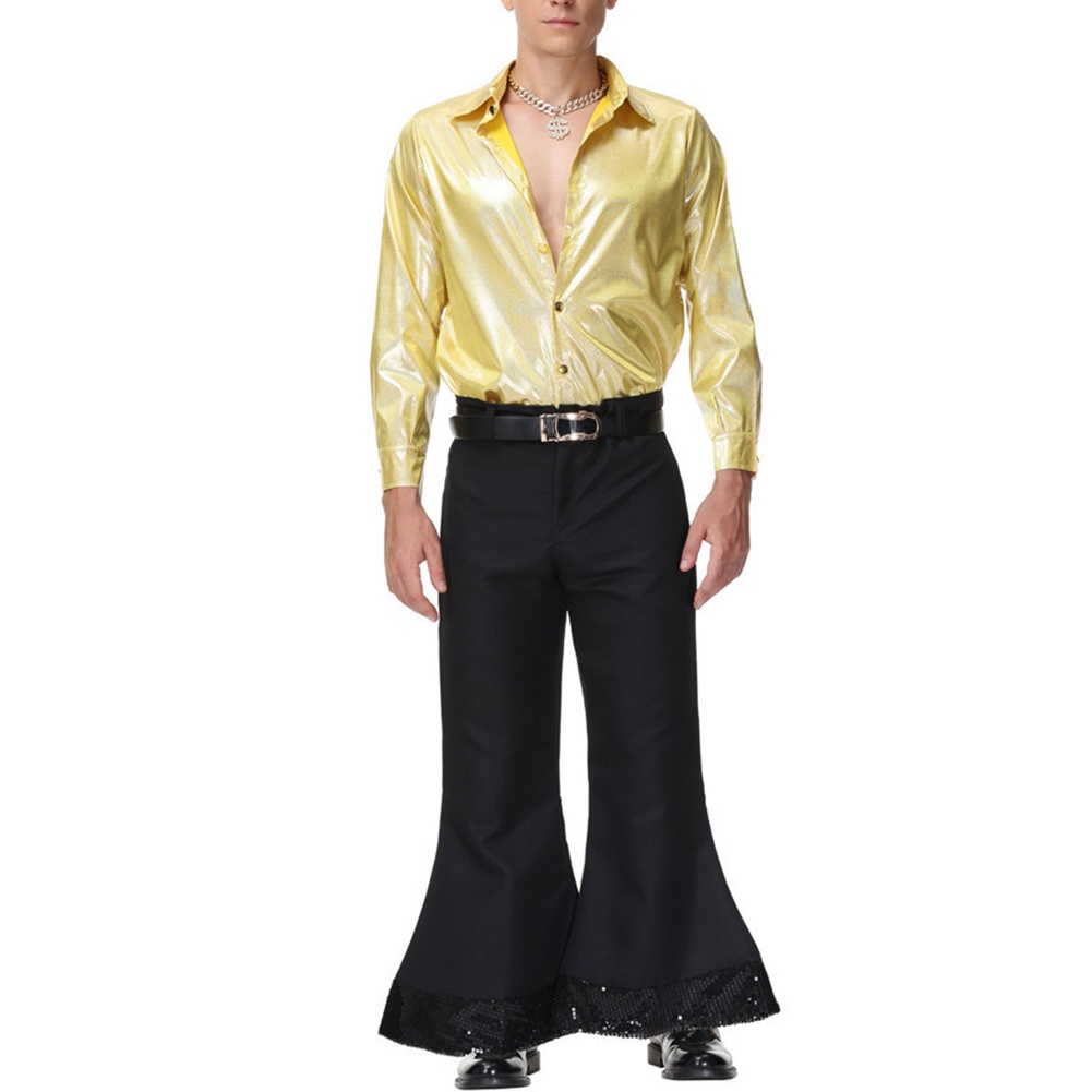 Fashion Roupa Dos Anos 70 Masculino Fantasia De Discoteca Dos Anos