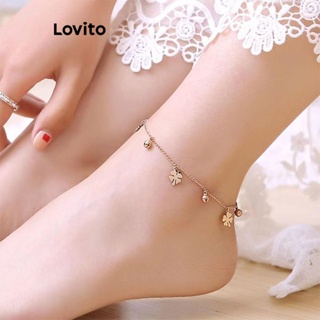 Lovito Tornozeleira Casual Com Flores Florais Para Mulheres LFA11368