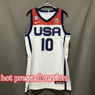 2023 Nova Equipe Original Dos Eua Para Homens Bryant # 10 KobeˉBryant Jersey Branco Comprimido Por Calor Kobe Jerseys