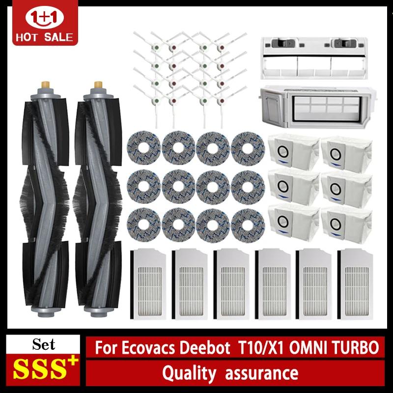 Ecovacs Deebot X1 OMNI/T10 Turbo Robot Aspirador De Pó Acessórios Saco Hepa Filtro Escova Lateral Principal Mop Dustbin Dust Box