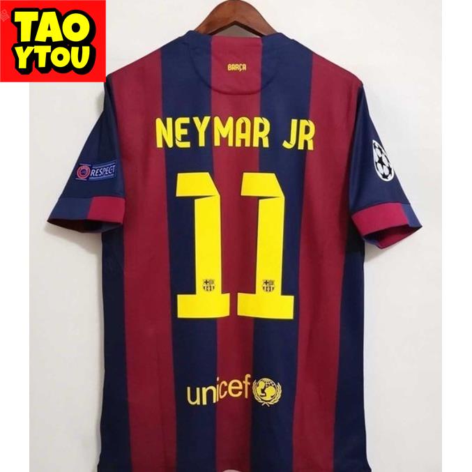 Camisa De Time Retro Barcelona Home Jersey 2014-2015 Homens Adultos A.INIESTA #8 MESSI 10 BS Tailandesa