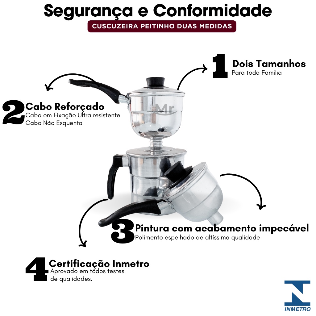 Cuscuzeira Individual Prática Nordestina Duas Medidas Tetinha
