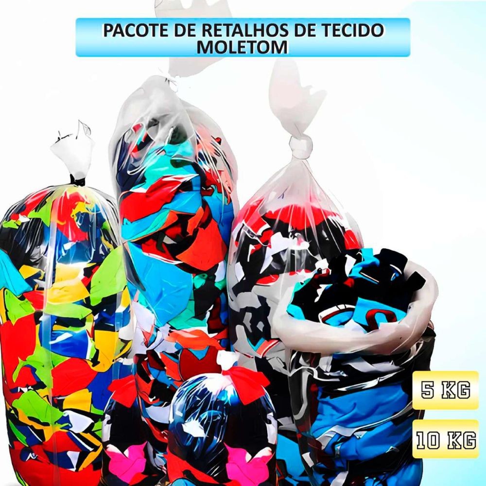 Saco de Retalhos Moletom Flanelado para Enchimentos e Reaproveitamento ...