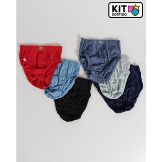 Kit 3 Cuecas Infantil Slip Cores Sortidas Tamanho 2