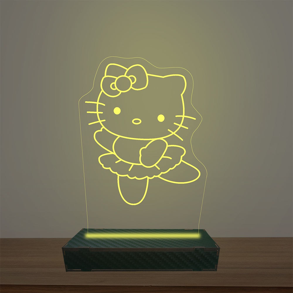 Luminária Led 3d Hello Kitty Abajur Luxo | Shopee Brasil
