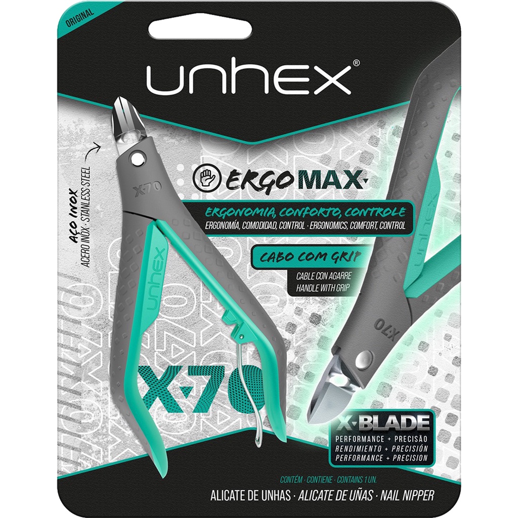 Alicate de Unha Unhex X70 Escolha Sua Cor